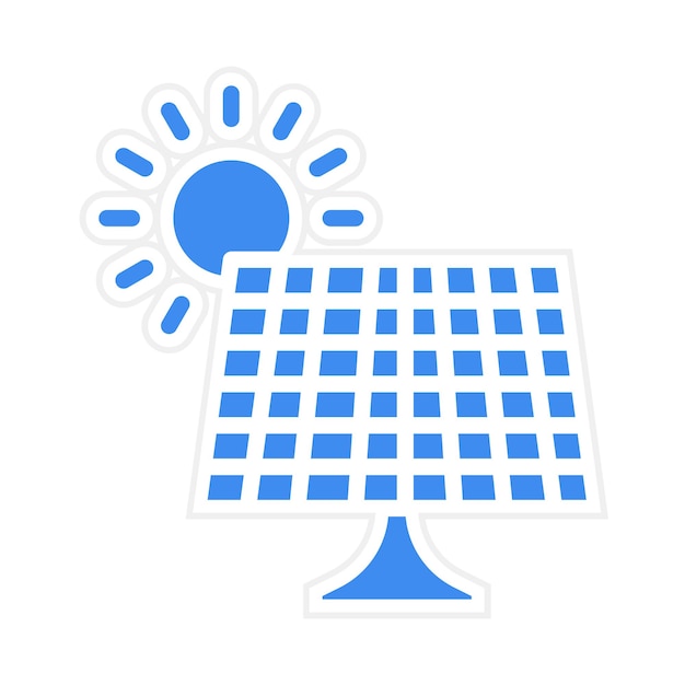 Imagen vectorial del icono del panel solar Se puede utilizar para servicios públicos