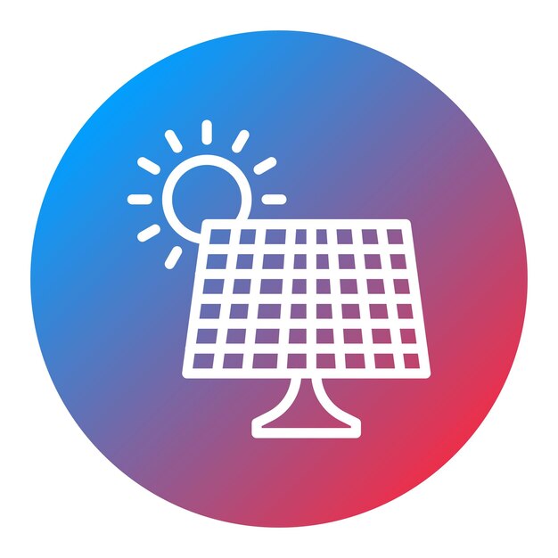 Imagen vectorial del icono del panel solar Se puede utilizar para servicios públicos