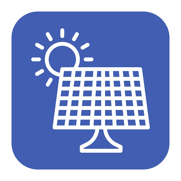 Imagen vectorial del icono del panel solar Se puede utilizar para servicios públicos