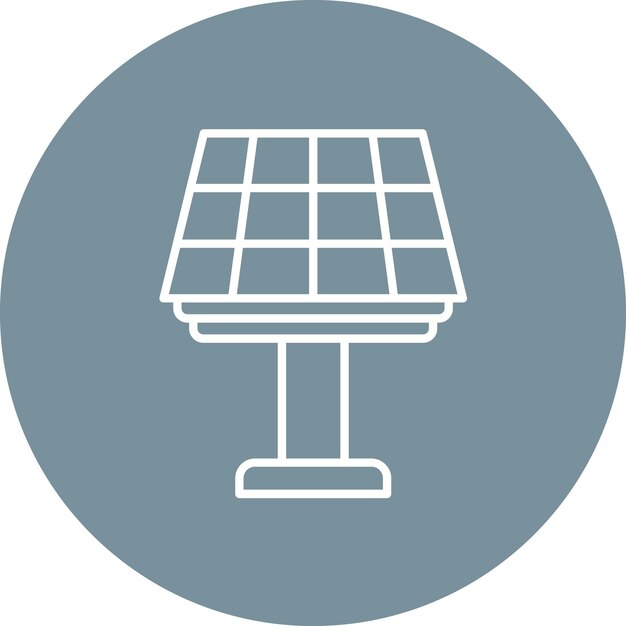 La imagen vectorial del icono del panel solar se puede utilizar para una vida sostenible