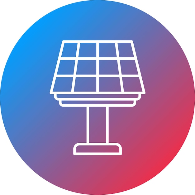 La imagen vectorial del icono del panel solar se puede utilizar para una vida sostenible