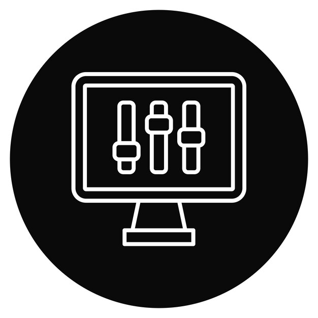 La imagen vectorial del icono de los paneles se puede utilizar para el inicio de la empresa