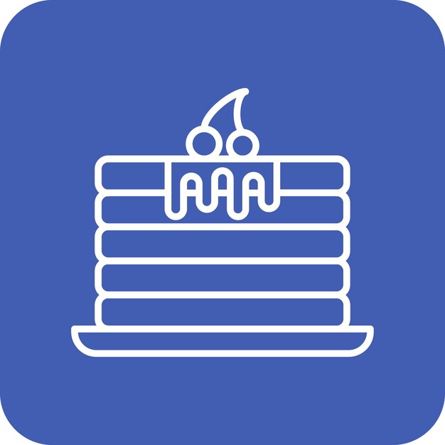 Imagen vectorial del icono de los panqueques Se puede usar para dulces y caramelos