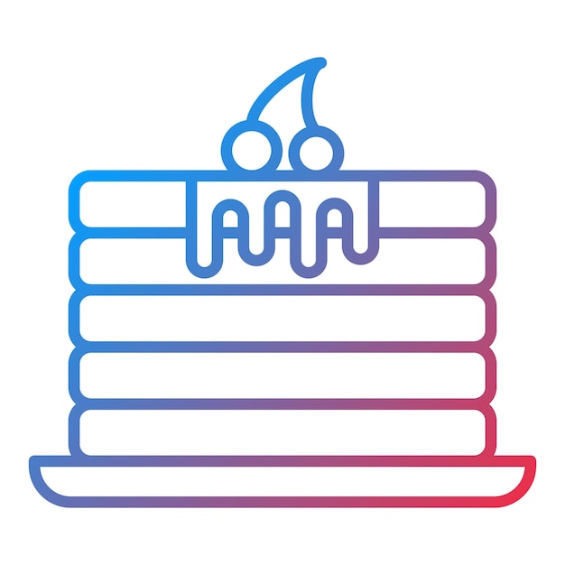 Imagen vectorial del icono de los panqueques Se puede usar para dulces y caramelos