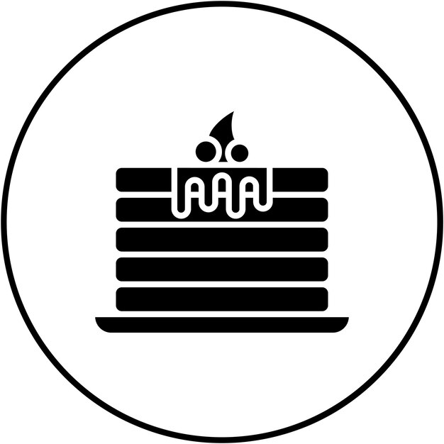 Imagen vectorial del icono de los panqueques Se puede usar para dulces y caramelos