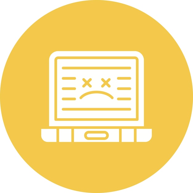 La imagen vectorial del icono de pantalla azul se puede utilizar para la seguridad cibernética