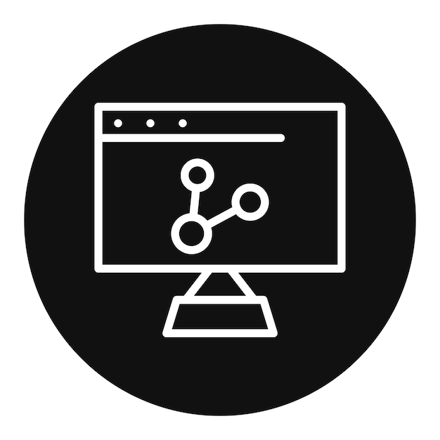 Imagen vectorial de icono de pantalla compartida Puede utilizarse para el trabajo remoto
