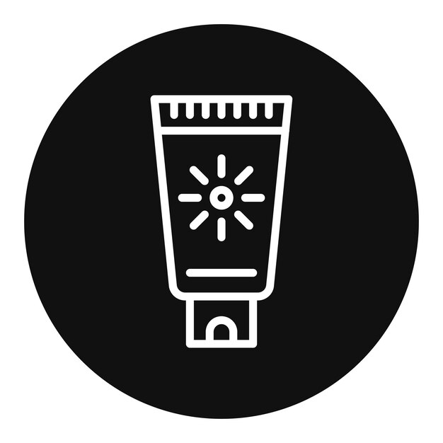 Imagen vectorial del icono de la pantalla del sol Se puede usar para Beach Resort