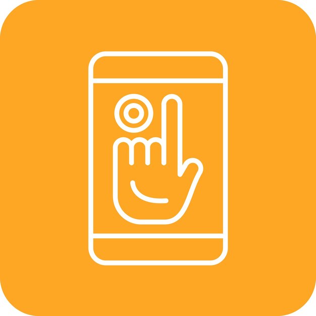 Imagen vectorial de icono de pantalla táctil Puede utilizarse para la experiencia del usuario