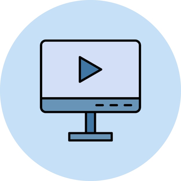 Imagen vectorial del icono de la pantalla de la TV Se puede utilizar para el entretenimiento