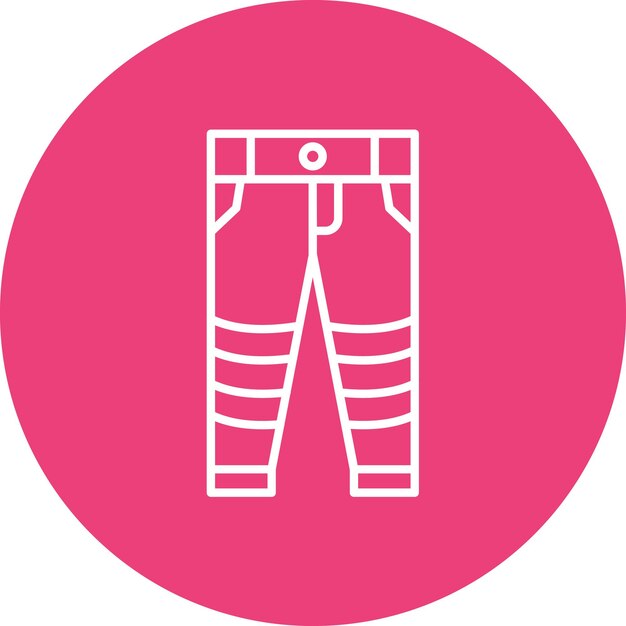 Imagen vectorial del icono de los pantalones del bombero Se puede usar para el bombero