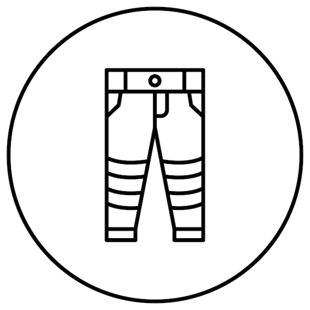 Imagen vectorial del icono de los pantalones del bombero Se puede usar para el bombero