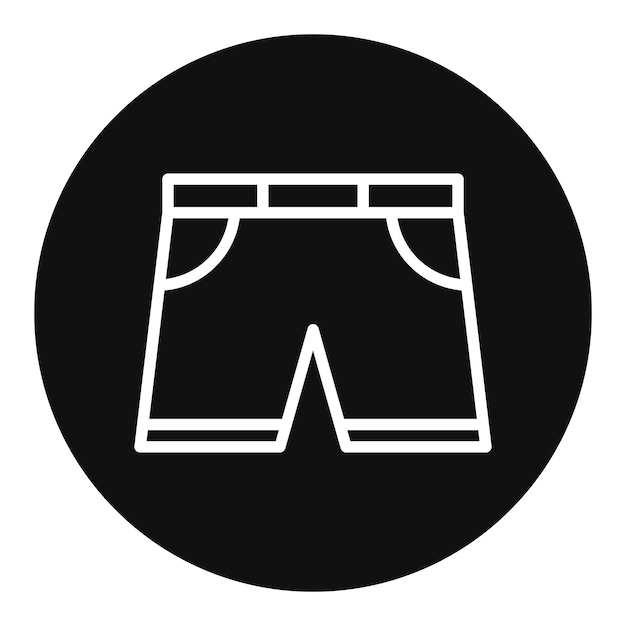 Imagen vectorial del icono de los pantalones cortos para bebés Se puede usar para la ducha de bebés