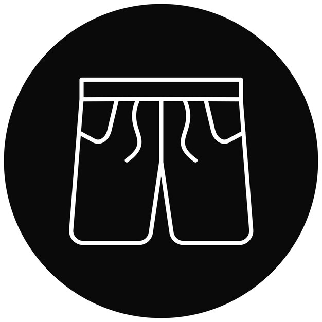La imagen vectorial del icono de los pantalones cortos de boxeo se puede usar para la ropa