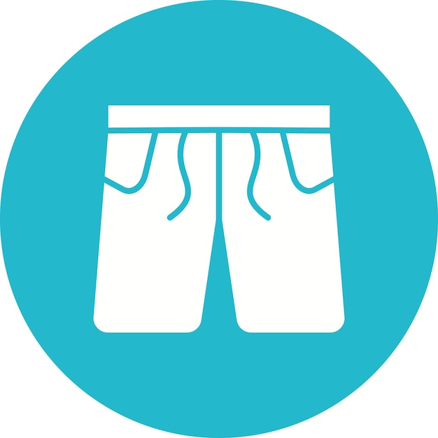 La imagen vectorial del icono de los pantalones cortos de boxeo se puede usar para la ropa