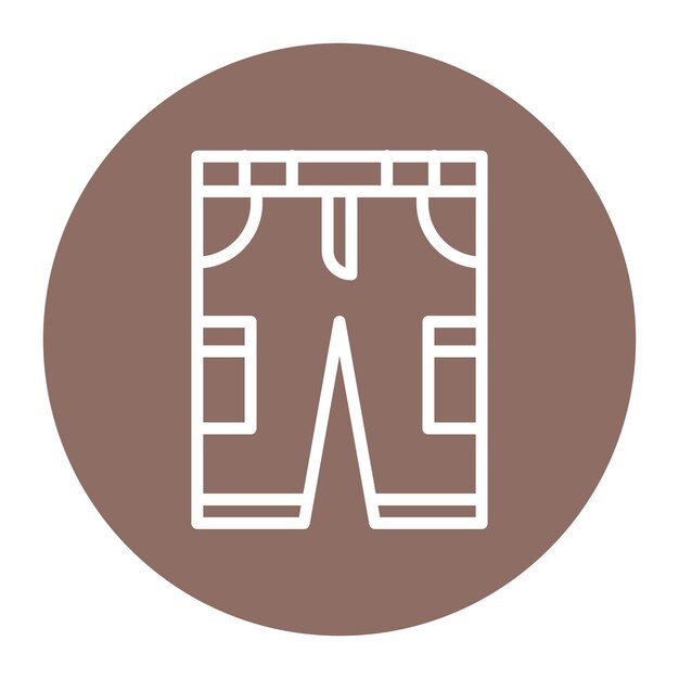 Imagen vectorial del icono de los pantalones cortos de carga Se puede usar para Beach Resort