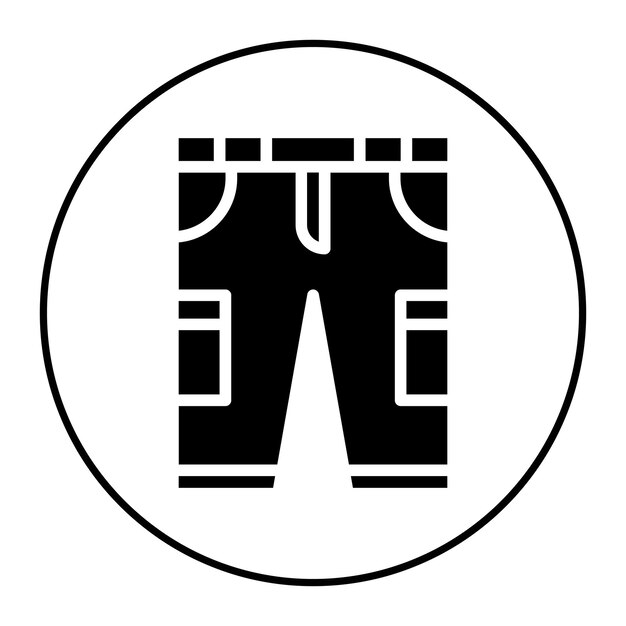 Imagen vectorial del icono de los pantalones cortos de carga Se puede usar para Beach Resort