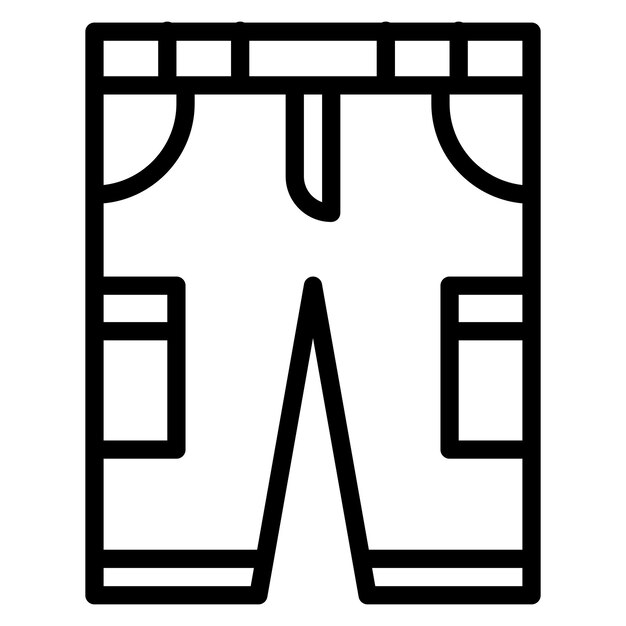 Imagen vectorial del icono de los pantalones cortos de carga Se puede usar para Beach Resort