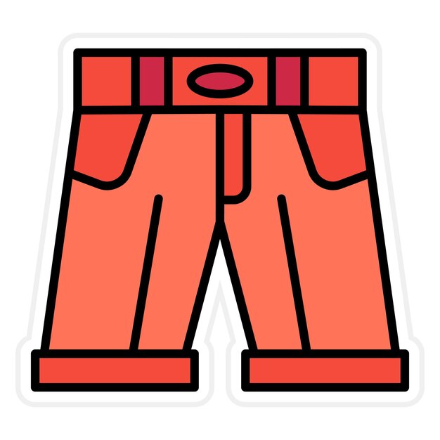 La imagen vectorial del icono de los pantalones cortos de denim se puede usar para la ropa