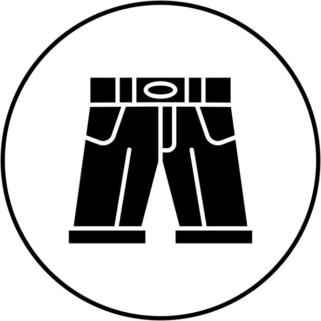 La imagen vectorial del icono de los pantalones cortos de denim se puede usar para la ropa