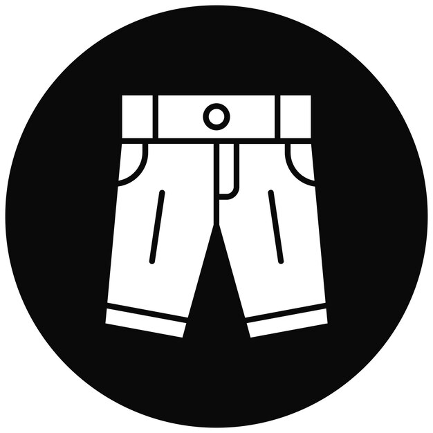 Imagen vectorial de icono de pantalones cortos Se puede usar para Moda