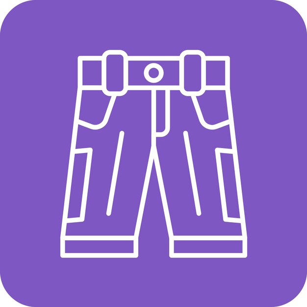 Imagen vectorial de icono de pantalones cortos Se puede usar para ropa