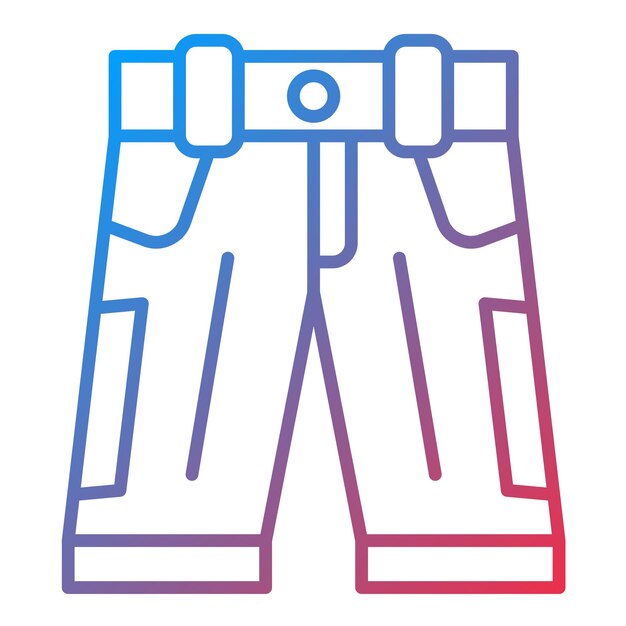 Imagen vectorial de icono de pantalones cortos Se puede usar para ropa