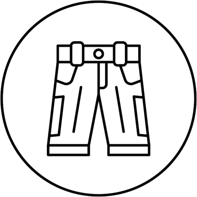 Imagen vectorial de icono de pantalones cortos Se puede usar para ropa