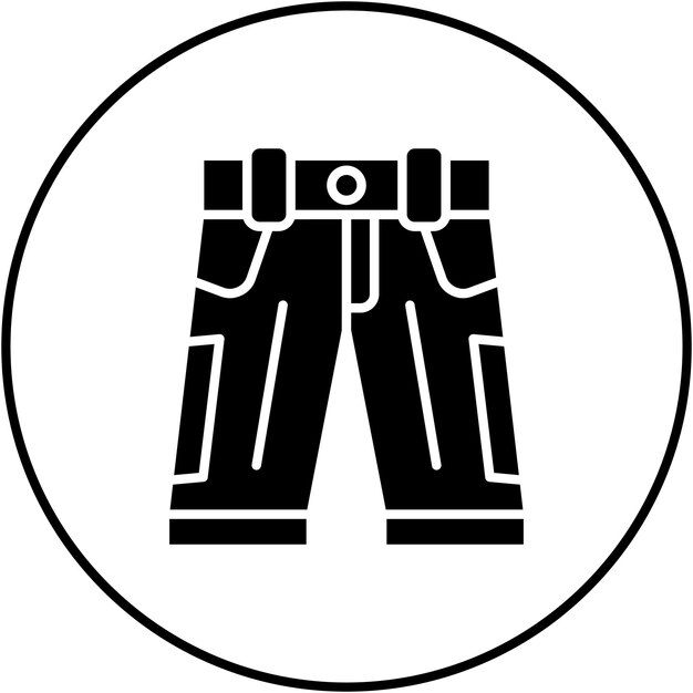 Imagen vectorial de icono de pantalones cortos Se puede usar para ropa