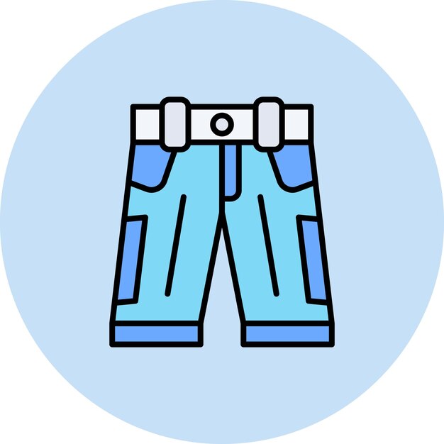 Imagen vectorial de icono de pantalones cortos Se puede usar para ropa