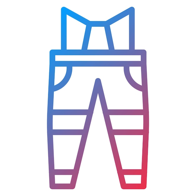 Imagen vectorial del icono de los pantalones de esquí Se puede usar para la estación de esquí