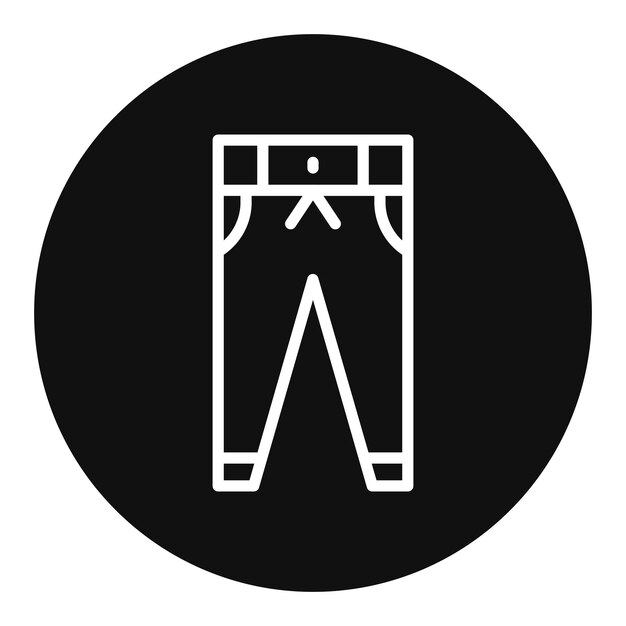 Imagen vectorial del icono de los pantalones de golf Se puede usar para Golf