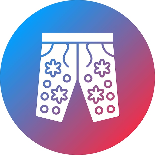 Imagen vectorial del icono de los pantalones de natación Se puede usar para viajes