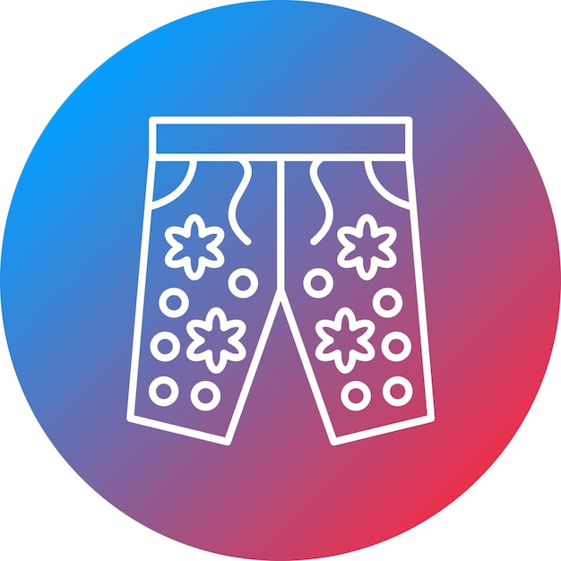 Imagen vectorial del icono de los pantalones de natación Se puede usar para viajes