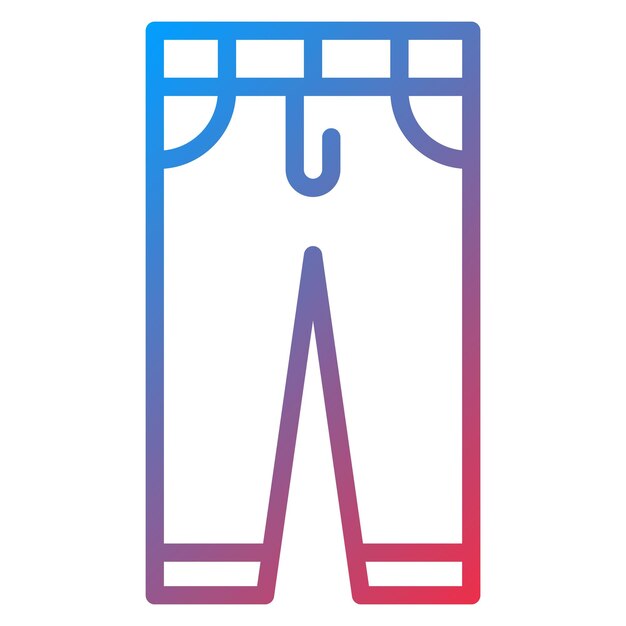 Imagen vectorial del icono de los pantalones Se puede usar para Battle Royale