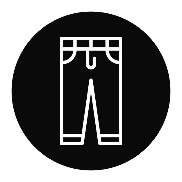 Imagen vectorial del icono de los pantalones Se puede usar para Battle Royale