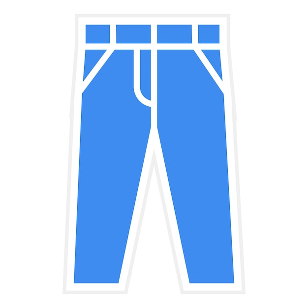 Imagen vectorial del icono de los pantalones Se puede usar para coser