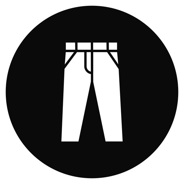 Imagen vectorial del icono de los pantalones Se puede usar para coser