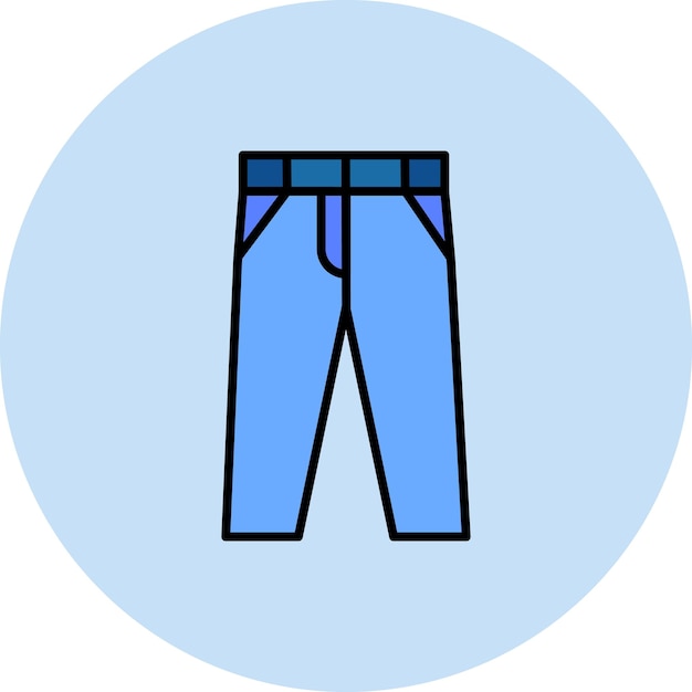 Imagen vectorial del icono de los pantalones Se puede usar para coser