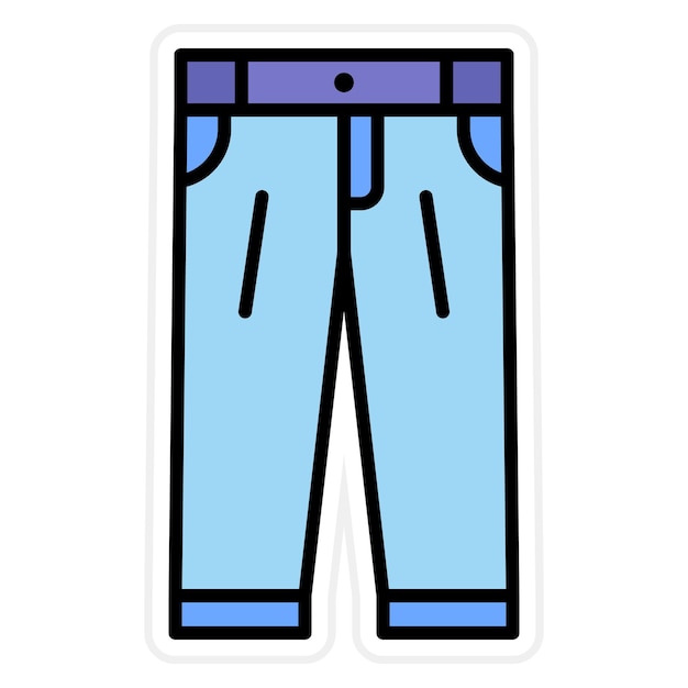 Imagen vectorial del icono de los pantalones Se puede usar para Moda
