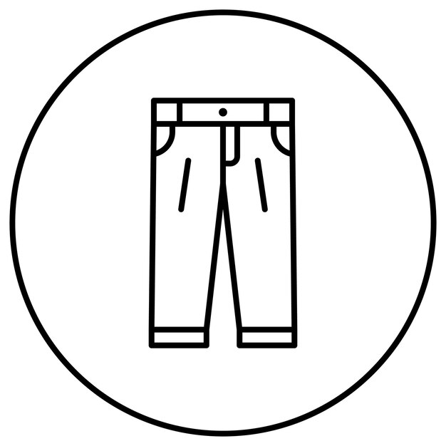 Imagen vectorial del icono de los pantalones Se puede usar para Moda