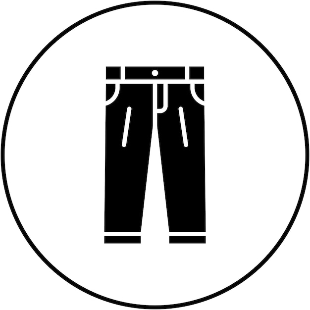 Imagen vectorial del icono de los pantalones Se puede usar para Moda