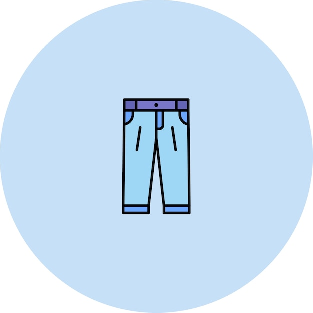 Imagen vectorial del icono de los pantalones Se puede usar para Moda