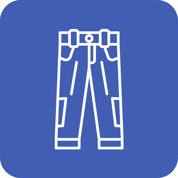Imagen vectorial del icono de los pantalones Se puede usar para la ropa