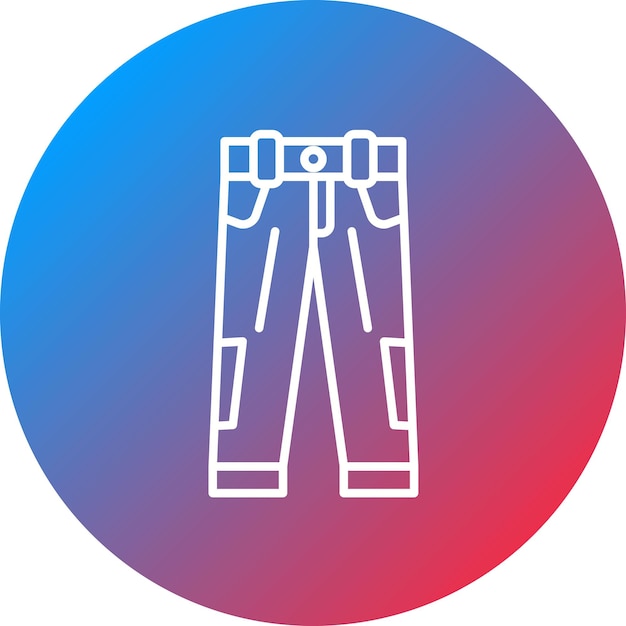 Imagen vectorial del icono de los pantalones Se puede usar para la ropa
