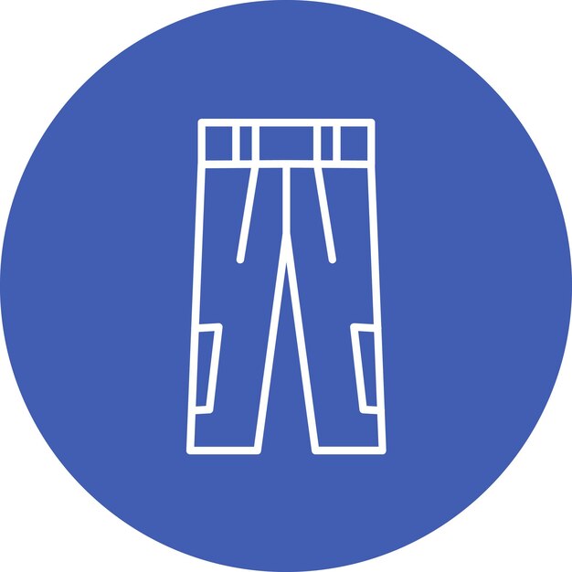 Imagen vectorial del icono de los pantalones Se puede utilizar para la ropa