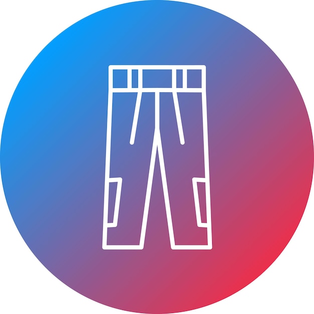 Imagen vectorial del icono de los pantalones Se puede utilizar para la ropa