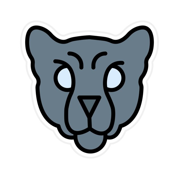 Imagen vectorial del icono de Panthera Se puede usar para la selva tropical