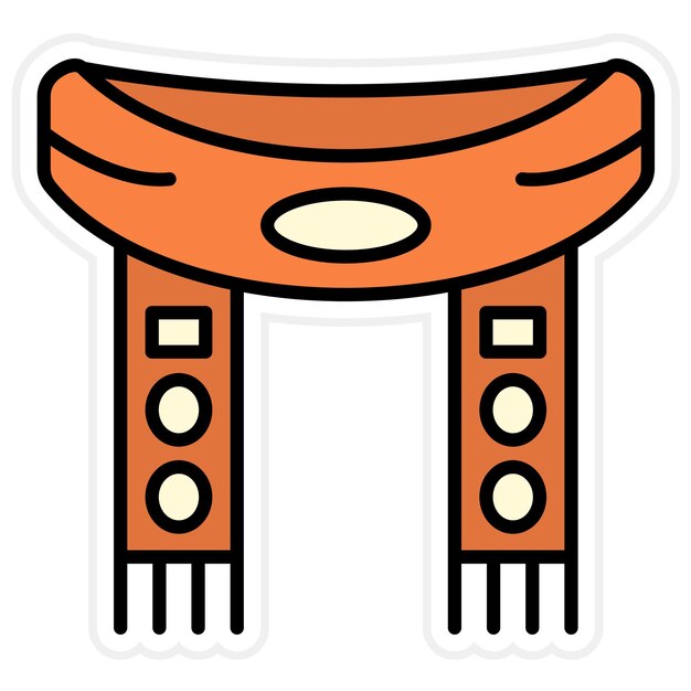 Imagen vectorial del icono del pañuelo Se puede usar para estacional