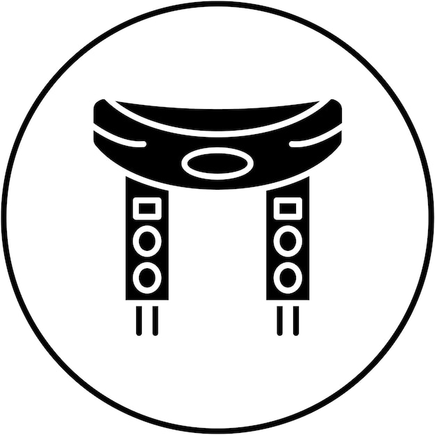 Imagen vectorial del icono del pañuelo Se puede usar para estacional